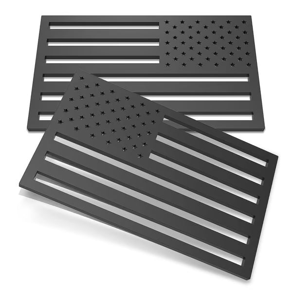 Oliveavepolish® 3D American Flag Emblem Decal - Aluminum Alloy Material (Not Plastic)