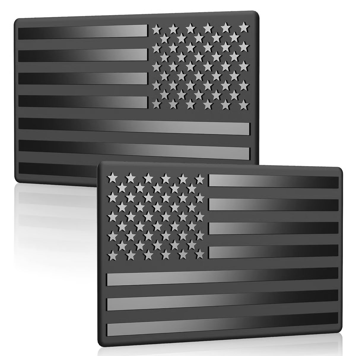 Oliveavepolish® 3D American Flag Emblem Decal - Aluminum Alloy Material (Not Plastic)