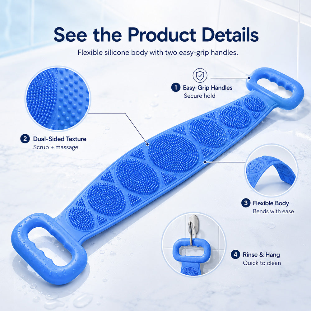 🔥Delqoria® Silicone Back & Body Scrubber