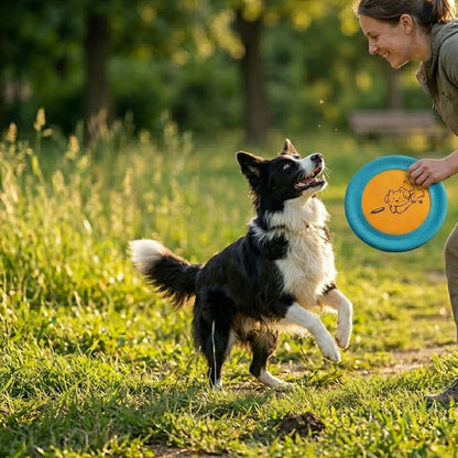 Divanoxcosh Professional Soft Flying Disc for Dogs - High-Visibility Aerodynamic Dog Frisbee - Durable & Gentle on Teeth - Ideal for Catch & Fetch Training