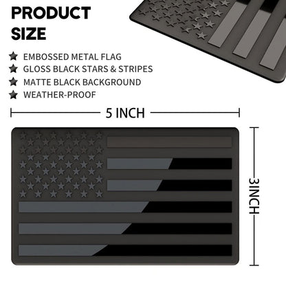 Oliveavepolish® 3D American Flag Emblem Decal - Aluminum Alloy Material (Not Plastic)