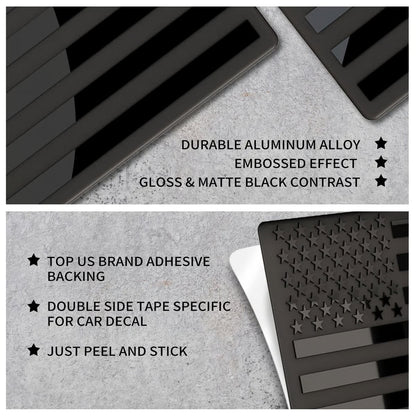 Oliveavepolish® 3D American Flag Emblem Decal - Aluminum Alloy Material (Not Plastic)