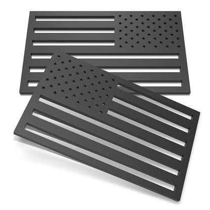 Oliveavepolish® 3D American Flag Emblem Decal - Aluminum Alloy Material (Not Plastic)